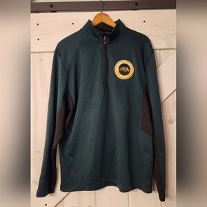 North Dakota State University 1/4 Zip Pullover. Size L. Green.